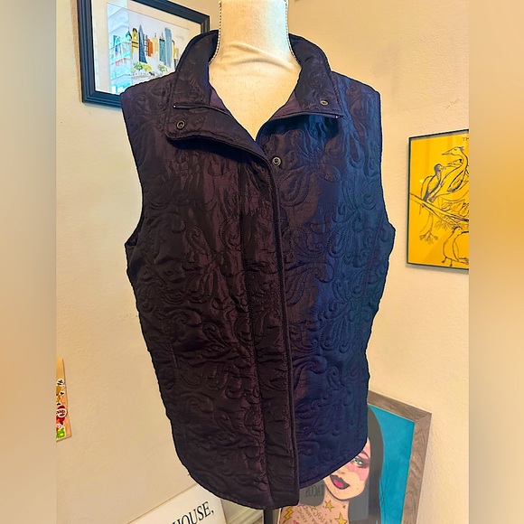 Soft Surroundings Jackets & Blazers - Soft Surrounding Womens purple Sleeveless Quilted Vest Size XLarge